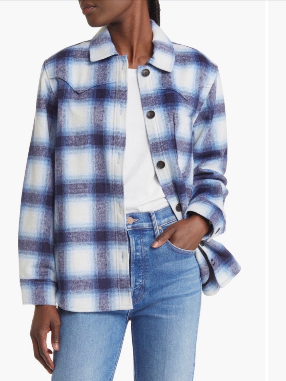 Rails “Tripp” plaid heavy flannel shacket - size XL